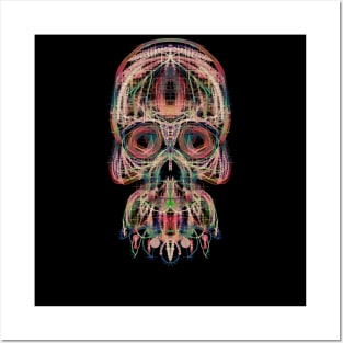 Electroluminated Skull - Pastel Posters and Art